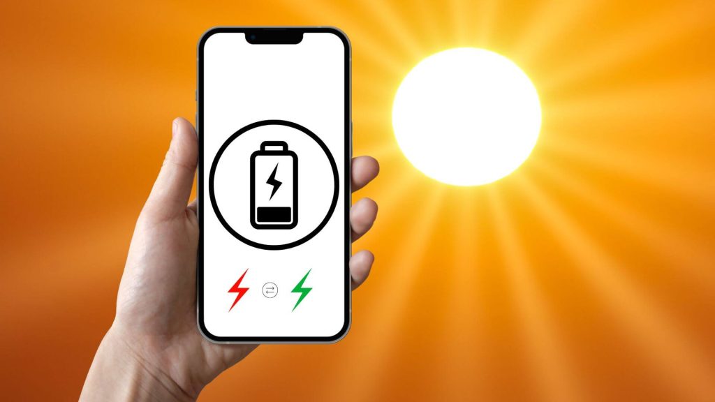 carregar o celular com o sol.